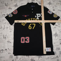 L - Vintage Y2K Polo Ralph Lauren Shirts basketball heritag - Black - L