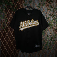 XL - Vintage Y2K Majestic Shirts oakland athletics mlb - Black - XL