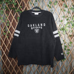 L - Vintage Y2K Nfl Sweatshirts oakland raiders football afc - Black - L