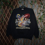 XL - Vintage Y2K Nfl Sweatshirts st louis rams superbowl - Black - XL