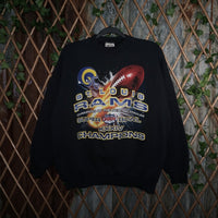 XL - Vintage Y2K Nfl Sweatshirts st louis rams superbowl - Black - XL