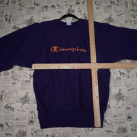 L - Vintage Y2K Champion Sweatshirts reverse weave embroider - Purple - L