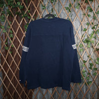 L - Vintage Y2K Anchor Blue Sweatshirts embroider spellout - L