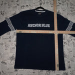 L - Vintage Y2K Anchor Blue Sweatshirts embroider spellout - L