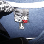 L - Vintage Y2K Anchor Blue Sweatshirts embroider spellout - L