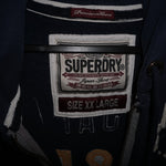 XXL - Vintage Y2K Super Dry Sweatshirts japan sd 23rd zip - Blue - XXL