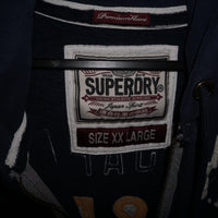 XXL - Vintage Y2K Super Dry Sweatshirts japan sd 23rd zip - Blue - XXL
