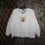 L - Vintage Y2K Disney Sweatshirts embroider pooh bear 100 - White - L