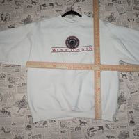 L - Vintage Y2K Jansport Sweatshirts wisconsin badgers - White - L