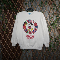 L - Vintage Y2K Disney Sweatshirts epcot center walt world - White - L