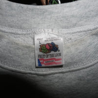 L - Vintage Y2K Fruit Of The Loom Sweatshirts critter rescue - Gray - L