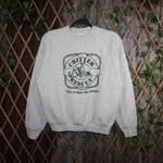 L - Vintage Y2K Fruit Of The Loom Sweatshirts critter rescue - Gray - L