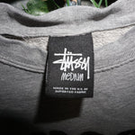 M - Vintage Y2K Stussy Sweatshirts spellout across chest - Gray - M