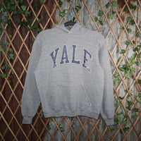 M - Vintage Y2K Russell Athletic Hoodies yale faded 2000s - Gray - M