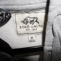 M - Vintage Y2K Ecko Unltd Hoodies embroider patch spellout - Gray - M