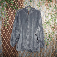 XL - Vintage Y2K Jordan Hoodies michael nike velour zip warm - Gray - XL