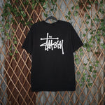 L - Vintage Y2K Stussy T-Shirts essential sean signature - Black - L