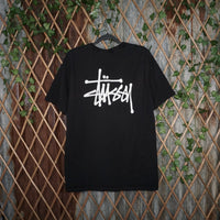 L - Vintage Y2K Stussy T-Shirts essential sean signature - Black - L