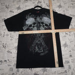 L - Vintage Y2K Miami Ink T-Shirts description skull cross - Black - L