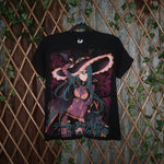S - Vintage Y2K American Vintage T-Shirts anime description - Black - S