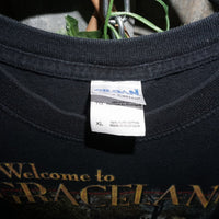 XL - Vintage Y2K American Vintage T-Shirts welcome graceland - Black - XL