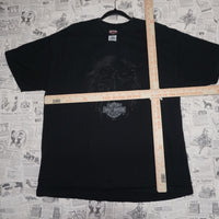 XL - Vintage Y2K Harley Davidson T-Shirts eagle mile high - Black - XL