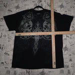 XL - Vintage Y2K Mma Elite T-Shirts skull tribal skeleton - Black - XL