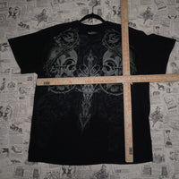 XL - Vintage Y2K Mma Elite T-Shirts skull tribal skeleton - Black - XL