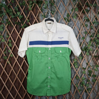 M - Vintage Y2K Kawasaki T-Shirts usa writing work shirt - Green - M