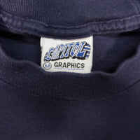 M - Vintage Y2K Capital Graphics T-Shirts description - Blue - M