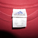 XXL - Vintage Y2K Adidas T-Shirts essential three stripe - Red - XXL
