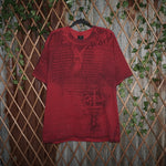XL - Vintage Y2K N O T W T-Shirts description jesus bible - Red - XL