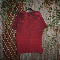 XL - Vintage Y2K N O T W T-Shirts description jesus bible - Red - XL
