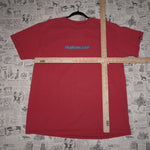 XL - Vintage Y2K Quicksilver T-Shirts description spell logo - Red - XL