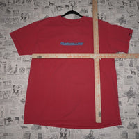 XL - Vintage Y2K Quicksilver T-Shirts description spell logo - Red - XL