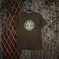 M - Vintage Y2K Element T-Shirts description fire earth wind - Brown - M