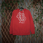 M - Vintage Y2K Fubu Hoodies fb spell white drawstrings - Red - M