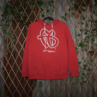 M - Vintage Y2K Fubu Hoodies fb spell white drawstrings - Red - M