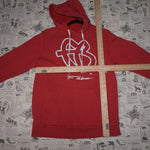 M - Vintage Y2K Fubu Hoodies fb spell white drawstrings - Red - M