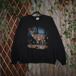 XL - Vintage Y2K American Vintage Sweatshirts deer buck - Black - XL