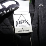 L - Vintage Y2K Apx Hoodies atmosphere god loves ugly spell - Black - L