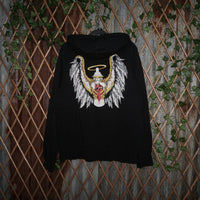 L - Vintage Y2K Apx Hoodies atmosphere god loves ugly spell - Black - L