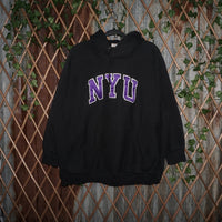 XL - Vintage Y2K Mv Sport Hoodies nyu new york university - Black - XL