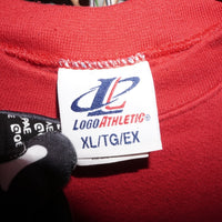 XL - Vintage Y2K Logo Athletic Sweatshirts description san - Red - XL