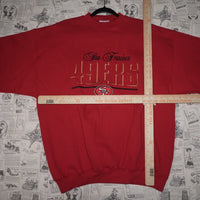 XL - Vintage Y2K Logo Athletic Sweatshirts description san - Red - XL