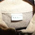 M - Vintage Y2K Ll Bean Sweatshirts sherpa line zip - Beige - M