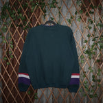 M - Vintage Y2K Cotton Sweatshirts embroidered chest hit - Blue Periodbrand Cotton - M