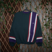 M - Vintage Y2K Cotton Sweatshirts embroidered chest hit - Blue Periodbrand Cotton - M