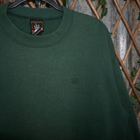 M - Vintage Y2K Jcpenney Sweatshirts embroidered chest hit - Green - M