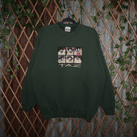 L - Vintage Y2K Looney Tunes Sweatshirts tasmanian devil - Green - L